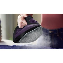 Philips 5000 Series DST5030 Steam Iron 2400W - Black & Purple | Powerful Performance & Sleek Design!